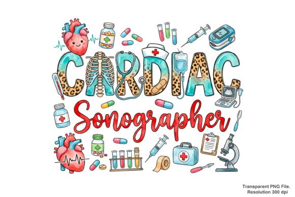 Elevate Medical Designs with Cardiac Sonographer and Nurse Life PNGs