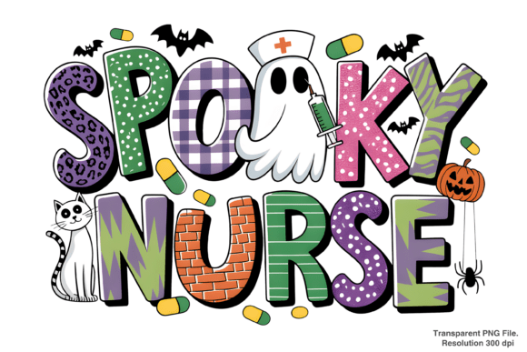 Elevating Seasonal Designs with Halloween Nurse and Spooky Preppy PNG Assets