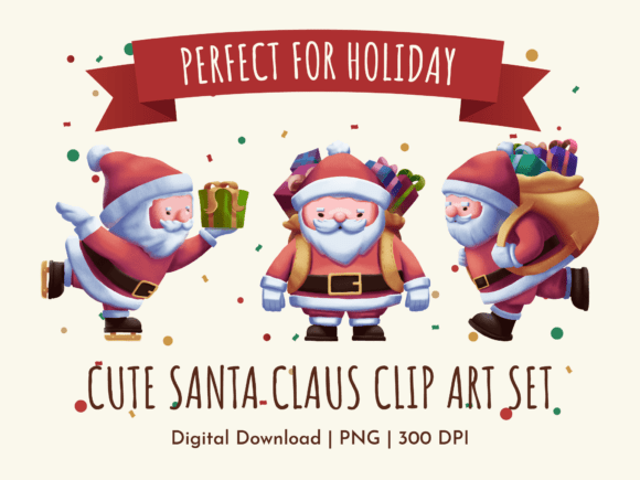 Evaluating the Santa Claus Clip Art Set – Christmas PNG for Holiday Projects