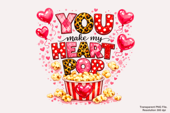 Evaluating the Valentine's Popcorn Heart PNG for Commercial and Personal Projects