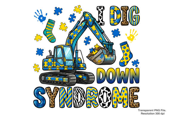 I Dig Down Syndrome PNG: A Vibrant Resource for Creators