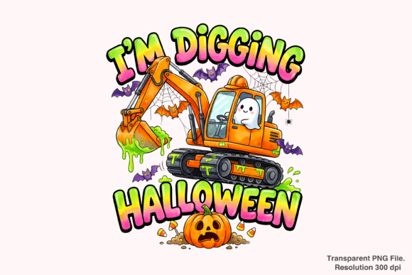 I'm Digging Halloween Construction PNG Guide