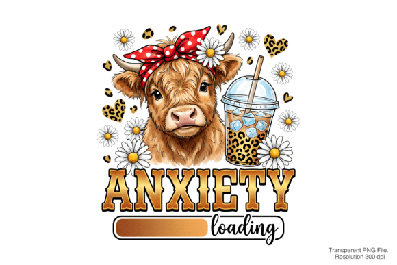Integrating the Cute Highland Cow Anxiety Loading PNG into Your Creative Workflow