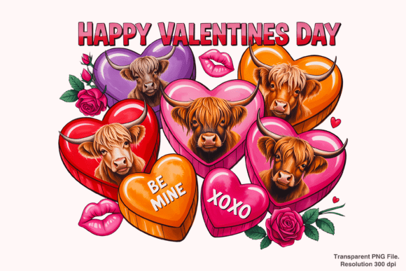 Integrating the Western Highland Cow Valentine PNG into Your Creative Workflow